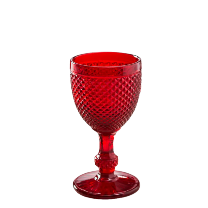 Bicos Red Stemmed Glass | Set of 4
