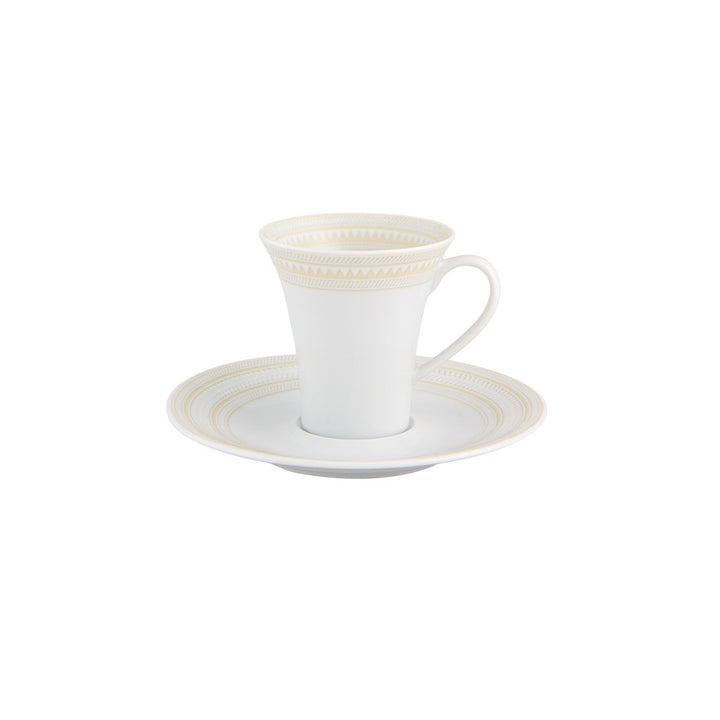 Ivory Coffee Cup and Saucer Set