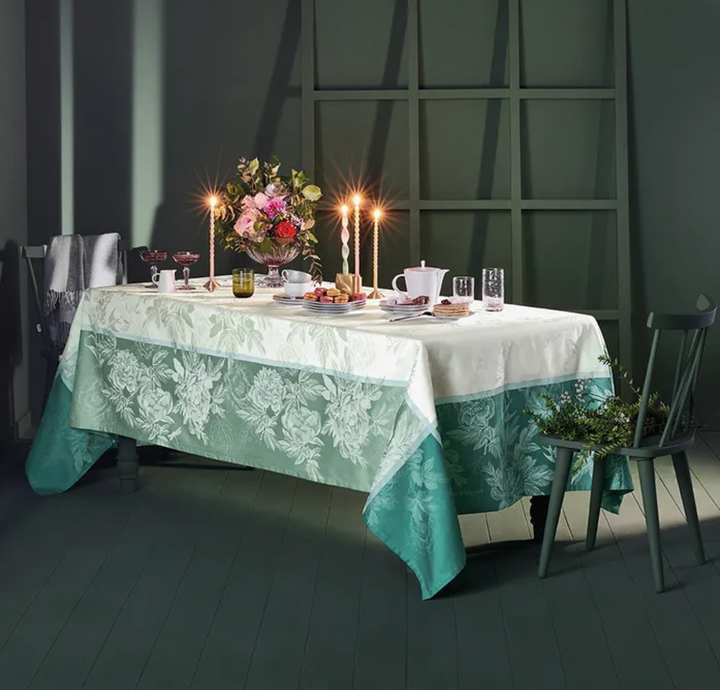 Spiritual Garden Olive Jacquard Tablecloth