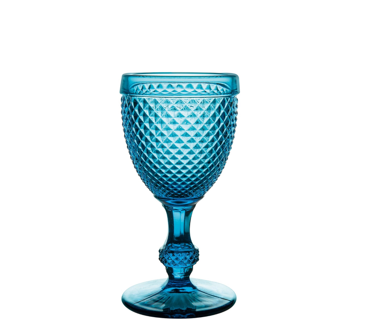 Bicos Blue Stemmed Glass | Set of 4