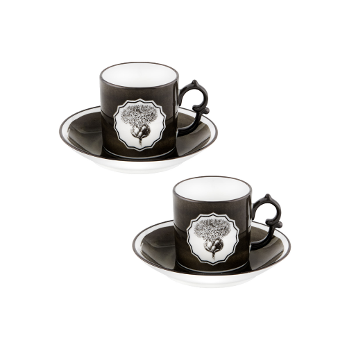 Herbariae Espresso Cups and Saucers | Set of 2