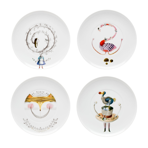 Set of 4 Tea with Alice Dessert Plates